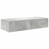 vidaXL Falipolc fiókokkal betonszürke 80x33x17 cm műszaki fa (859980)