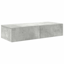 vidaXL Falipolc fiókokkal betonszürke 80x33x17 cm műszaki fa (859980) bútor