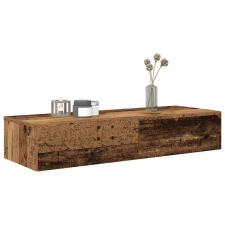 vidaXL Falipolc fiókokkal régi fa 100x36x19 cm műszaki fa bútor