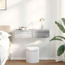 vidaXL Falipolc fiókokkal szürke sonoma 80x33x17 cm műszaki fa bútor