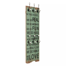 vidaXL falra szerelhető fogas 6 akasztóval 120 x 40 cm „HAPPY LOVE” bútor