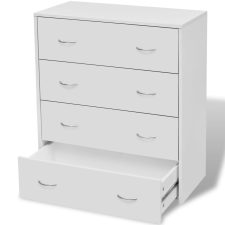 vidaXL fehér 4 fiókos komód 60 x 30,5 x 71 cm  (242545) bútor