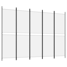 vidaXL fehér 5 paneles paraván 250x180 cm szövet (350218) bútor