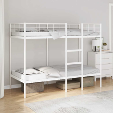 vidaXL fehér acél emeletes ágy matrac nélkül 80 x 200 cm ágy és ágykellék