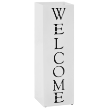 vidaXL Fehér acél esernyőtartó "WELCOME" felirattal esernyő