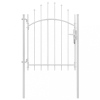 vidaXL Fehér acél kertkapu 1 x 2 m