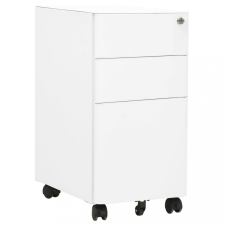 vidaXL fehér acél mobil iratszekrény 30 x 45 x 59 cm irattároló szekrény