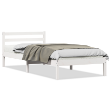 vidaXL Fehér Ágykeret Fejtámlával 90x220 cm Tömör Fenyő (869777) ágy és ágykellék