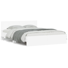 vidaXL fehér ágykeret fejtámlával és LED-del 150 x 200 cm ágy és ágykellék