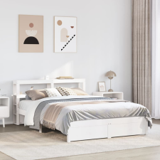 vidaXL fehér ágykeret fejtámlával matrac nélkül 140x190 cm ágy és ágykellék