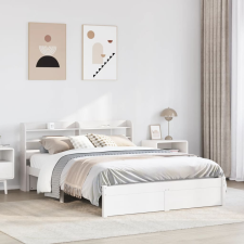 vidaXL fehér ágykeret fejtámlával matrac nélkül 140x200 cm ágy és ágykellék