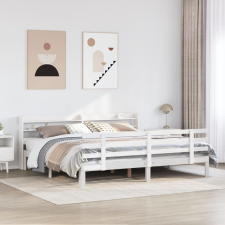 vidaXL fehér ágykeret fejtámlával matrac nélkül 180x200 cm (3306860) ágy és ágykellék