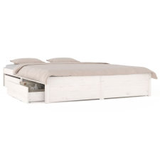 vidaXL fehér ágykeret fiókokkal 140 x 190 cm (3103504) ágy és ágykellék