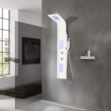 vidaXL Fehér alumínium zuhanypanel 20 x 44 x 130 cm kád, zuhanykabin