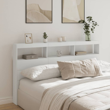 vidaXL fehér áthidalószekrény LED-világítással 180 x 17 x 102 cm ágy és ágykellék
