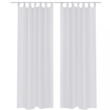 vidaXL Fehér Átlátszó Függöny 140 x 245 cm 2 db lakástextília