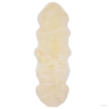 vidaXL Fehér báránybőr szőnyeg 60 x 180 cm lakástextília