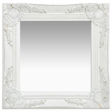 vidaXL fehér barokk stílusú fali tükör 40 x 40 cm bútor