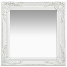 vidaXL Fehér barokk stílusú fali tükör 50 x 50 cm bútor
