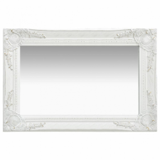 vidaXL Fehér barokk stílusú fali tükör 60 x 40 cm bútor