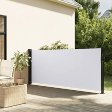vidaXL Fehér behúzható oldalsó napellenző 140 x 500 cm kerti bútor