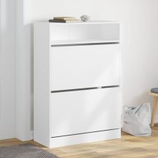 vidaXL fehér cipőszekrény 2 kihajtható fiókkal 80 x 34 x 116 cm bútor
