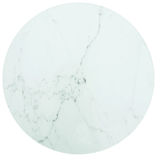vidaXL fehér edzett üveg asztallap márványdizájnnal Ø 30 x 0,8 cm bútor