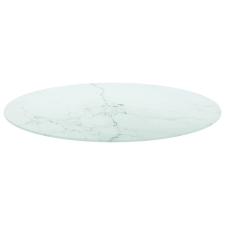vidaXL fehér edzett üveg asztallap márványdizájnnal Ø80 x 1 cm (322250) bútor