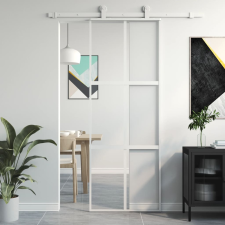 vidaXL fehér edzett üveg és alumínium tolóajtó 76 x 205 cm építőanyag