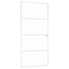 vidaXL fehér edzett üveg és alumínium vékony beltéri ajtó 93x201,5 cm (153668) nyílászáró