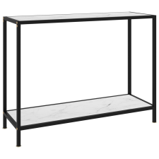 vidaXL fehér edzett üveg tálalóasztal 100 x 35 x 75 cm bútor