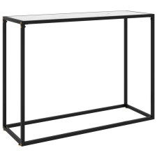 vidaXL fehér edzett üveg tálalóasztal 100 x 35 x 75 cm bútor
