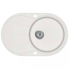 vidaXL Fehér, egymedencés ovális gránit mosogatótálca mosogatótálca