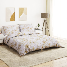 vidaXL fehér és barna ágyneműhuzat-garnitúra 200x220 cm pamut lakástextília