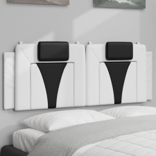 vidaXL fehér és fekete műbőr fejtámla párna 140 cm ágy és ágykellék