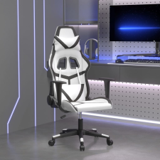 vidaXL fehér és fekete műbőr játékszék forgószék