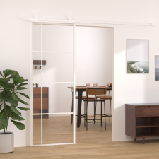 vidaXL fehér ESG üveg és alumínium tolóajtó 76x205 cm építőanyag
