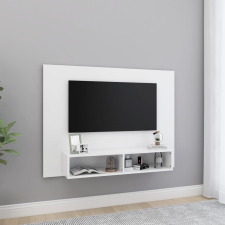 vidaXL fehér fali forgácslap TV-szekrény 120 x 23,5 x 90 cm bútor