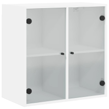 vidaXL fehér faliszekrény üvegajtókkal 68 x 37 x 68,5 cm (836490) bútor