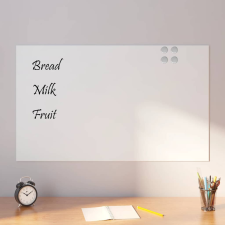 vidaXL fehér falra szerelhető edzett üveg mágnestábla 100 x 60 cm mágnestábla