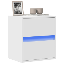 vidaXL fehér falra szerelhető TV-szekrény LED-lámpákkal 41x31x45 cm bútor