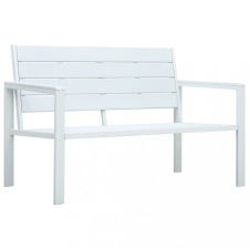 vidaXL Fehér fautánzatú HDPE kerti pad 120 cm kerti bútor