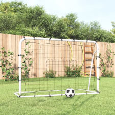 vidaXL fehér-fekete acél és PE focikapu hálóval 184 x 61 x 123 cm futball felszerelés