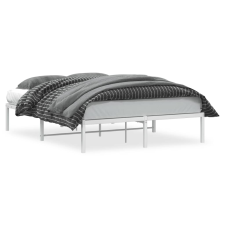 vidaXL fehér fém ágykeret 135 x 190 cm (373672) ágy és ágykellék