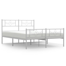 vidaXL fehér fém ágykeret fej- és lábtámlával 120 x 190 cm (355331) ágy és ágykellék