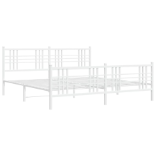 vidaXL fehér fém ágykeret fej- és lábtámlával 193 x 203 cm (376397) ágy és ágykellék
