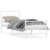 vidaXL fehér fém ágykeret fej- és lábtámlával 75 x 190 cm