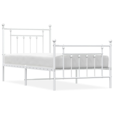 vidaXL fehér fém ágykeret fej- és lábtámlával 80x200 cm (353595) ágy és ágykellék