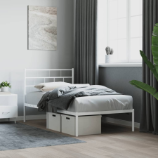 vidaXL fehér fém ágykeret fejtámlával 100x190 cm ágy és ágykellék