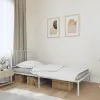 vidaXL fehér fém ágykeret fejtámlával 100x190 cm